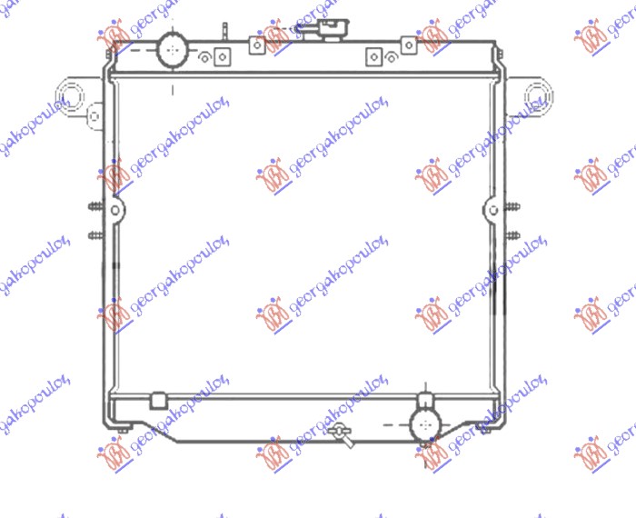 ΨΥΓΕΙΟ 4.2TD ΠΕΤΡΕΛΑΙΟ +/- A/C ΜΗΧΑΝΙΚΟ (510x690) για TOYOTA LAND CRUISER 1998-2007 (J10)