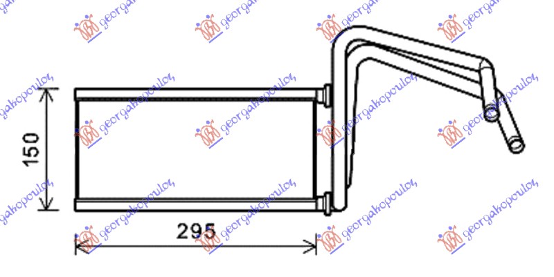 Heat Exchanger, interior heating Aftermarket 825006500