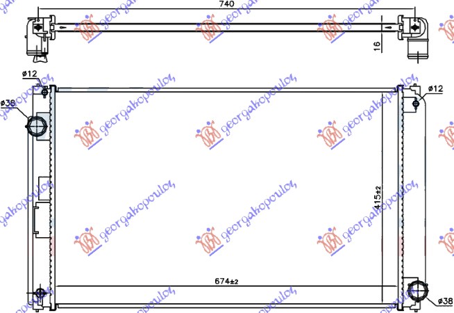 Radiator, engine cooling Aftermarket 832206335