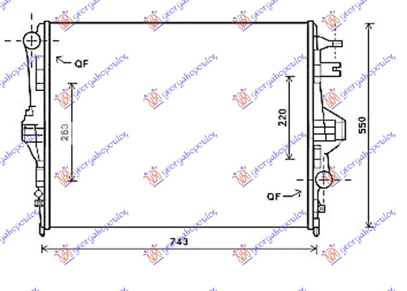 Radiator, engine cooling Aftermarket 650006300