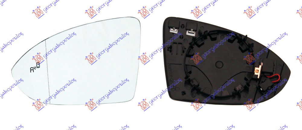 Mirror Glass, exterior mirror Aftermarket 890007622