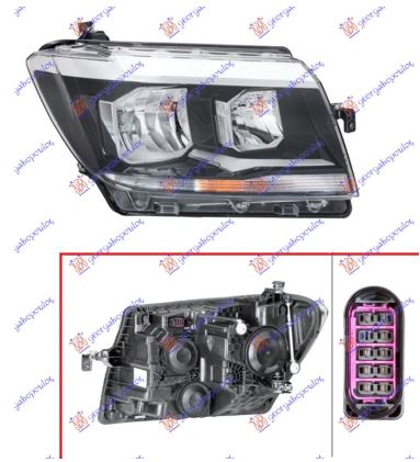 ΦΑΝΟΣ ΕΜΠΡΟΣ ΗΛΕΚΤΡΙΚΟΣ (H7/H15) (Ε) (DEPO) ΔΕΞΙΑ για VW CRAFTER 2017- (SY/SX/SYI/SYJ/SZ)