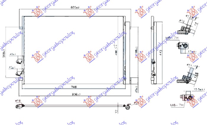 Condenser, air conditioning Aftermarket 895006400